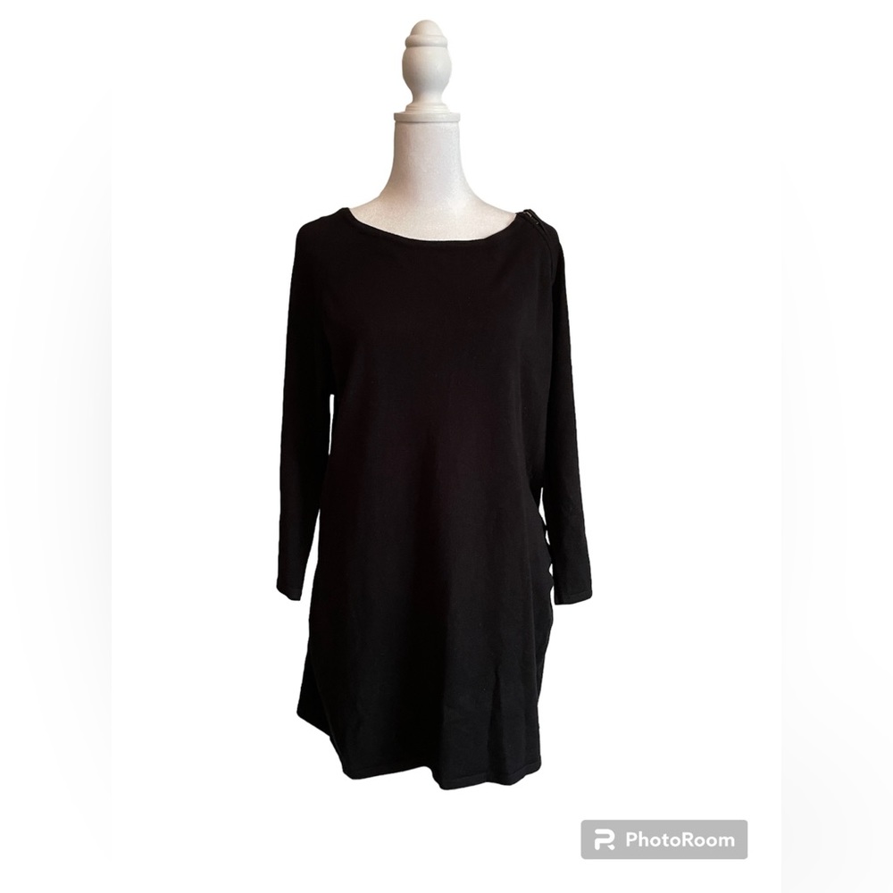 GNW black knit tunic, size L